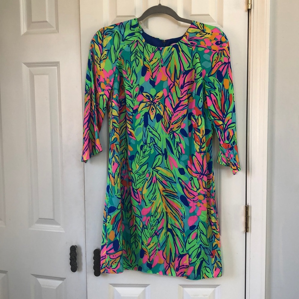Lilly Pulitzer Neon Shift Dress Size 0
